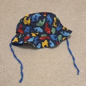 FREE With Bundle Over $15 Baby Sun Bucket Hat Reversible Blue Shark